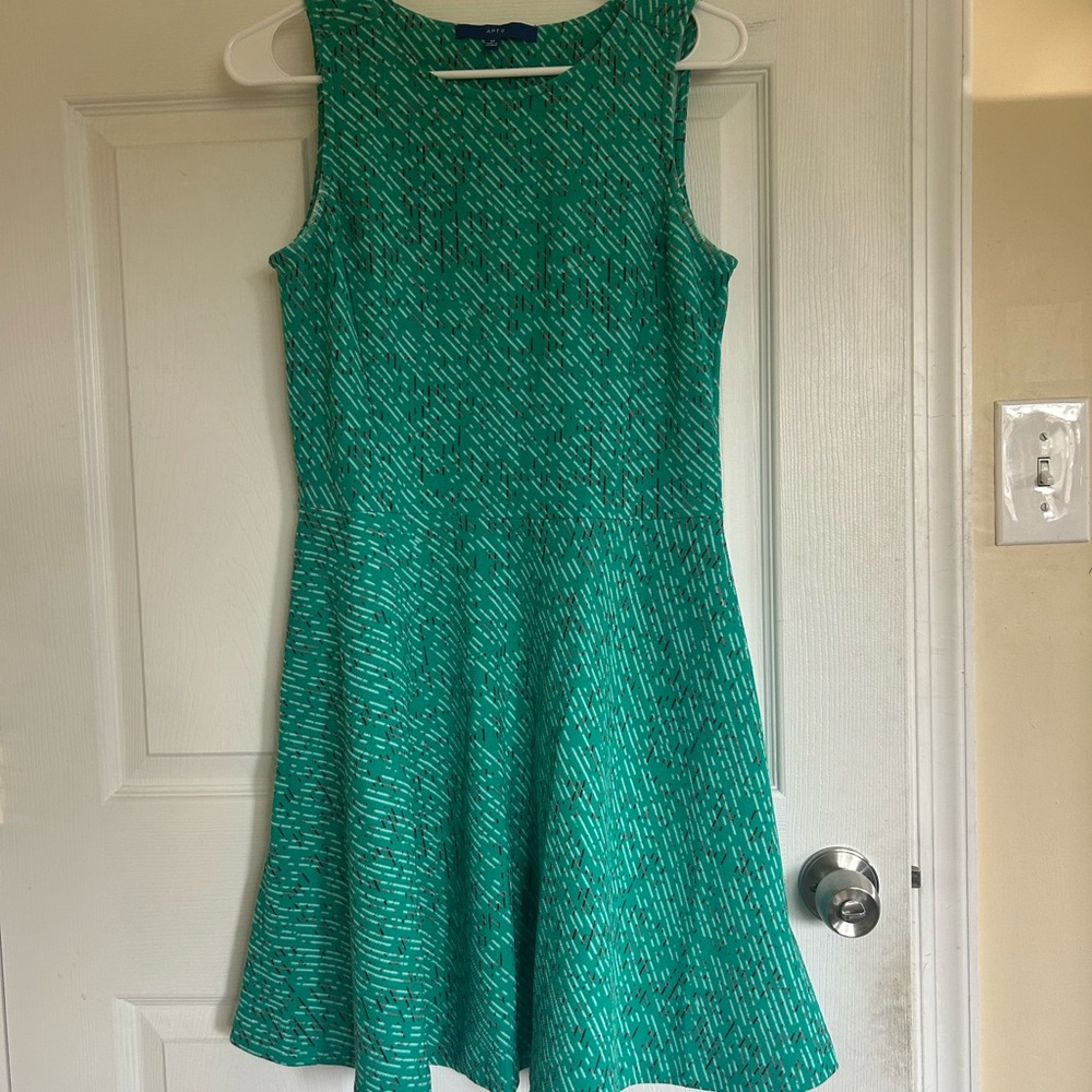 Apt. 9 Green Sleeveless A-Line Mini Dress